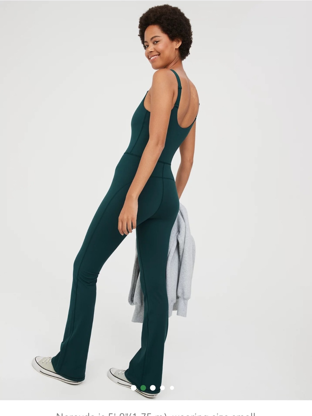 OFFLINE By Aerie The Hugger Bootcut Jumpsuit size extra large tall Forrest green